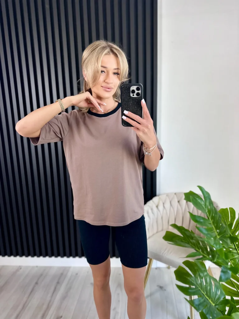 T-shirt JOE 95% bawełna fango 
