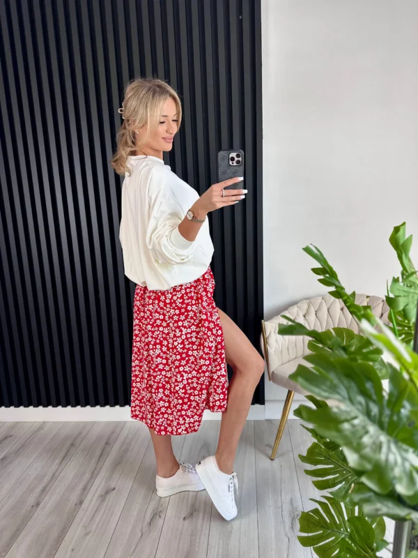 Spódnica LENA czerwona i bluza MAXINE - obrazek 3