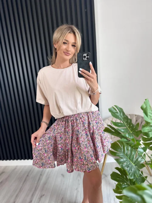 T-shirt bombka BUBBLE 90% bawełna beż