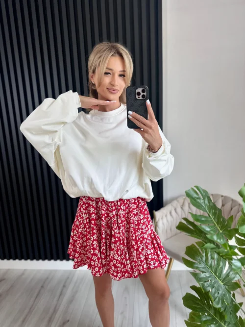 Bluza bombka MAXINE 95% bawełna śmietanka