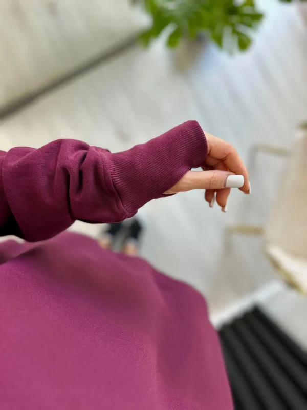 Bluza SARAH 95% bawełna burgundowa - obrazek 5