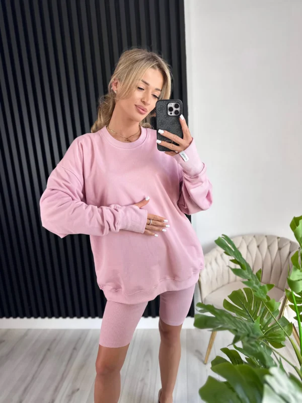 Bluza SARAH 95% bawełna brudny róż - obrazek 2