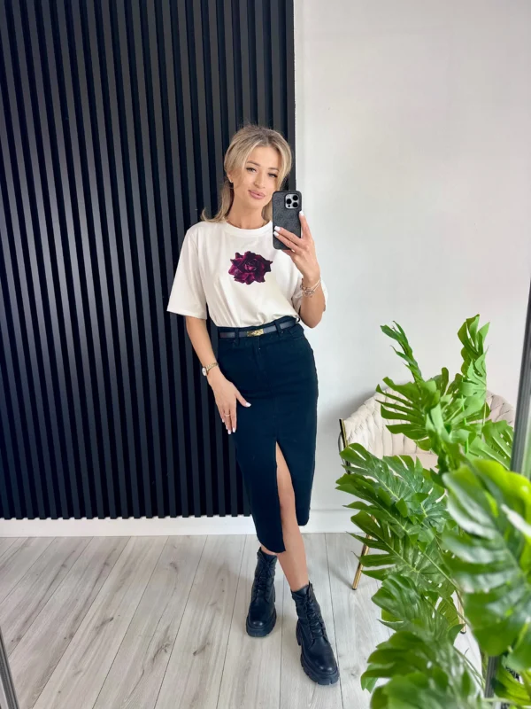 T-shirt PAULA 95% bawełna kokosowy - obrazek 2