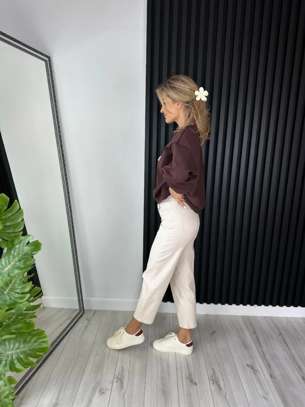 Bluza AMELIA 50% bawełna czekoladowa - obrazek 3