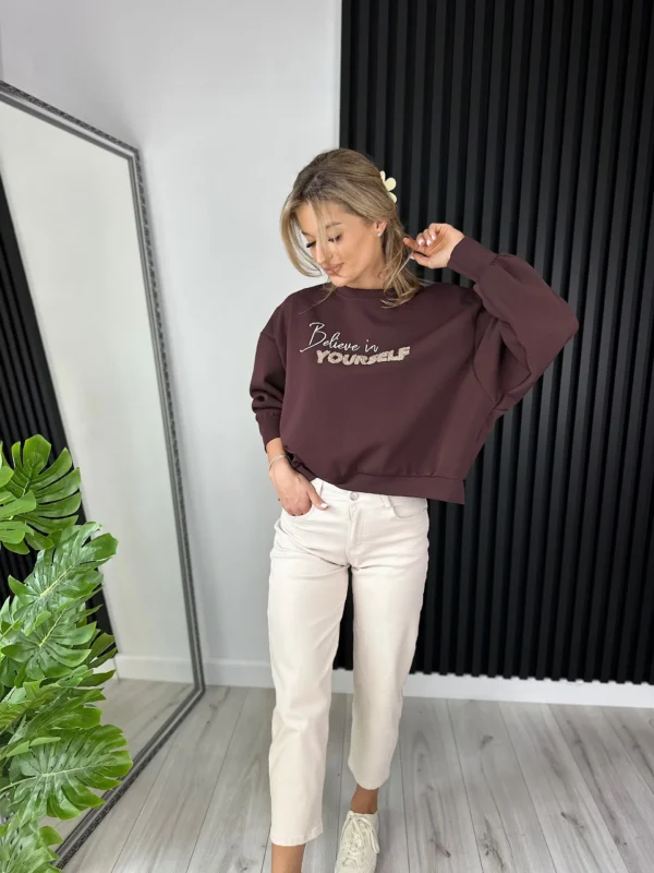 Bluza AMELIA 50% bawełna czekoladowa