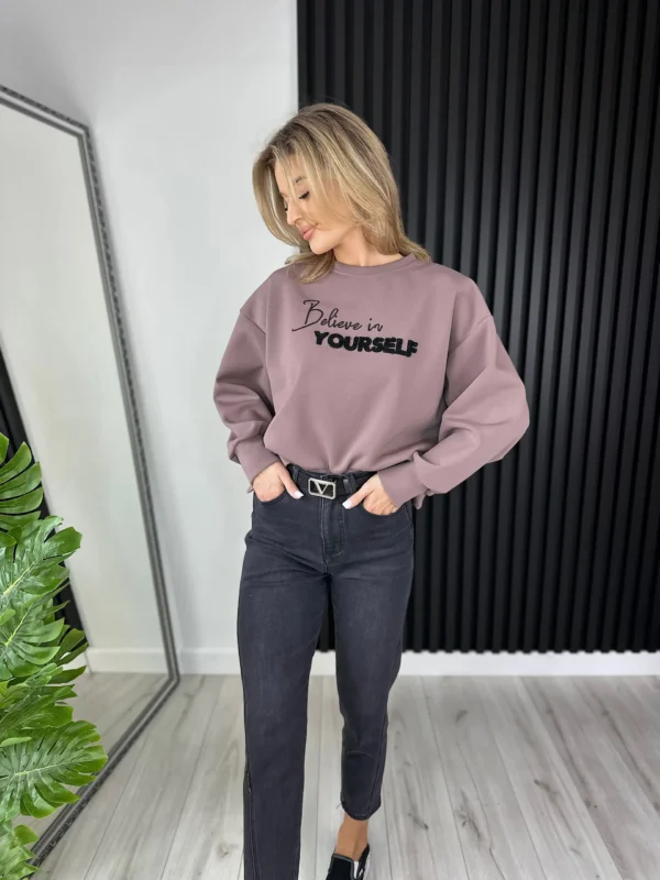 Bluza AMELIA 50% bawełna fango - obrazek 3