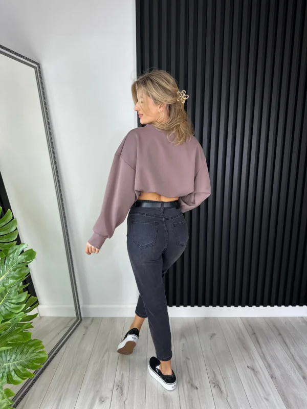Bluza AMELIA 50% bawełna fango - obrazek 4